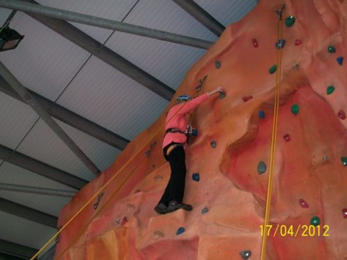 Aileen up the wall